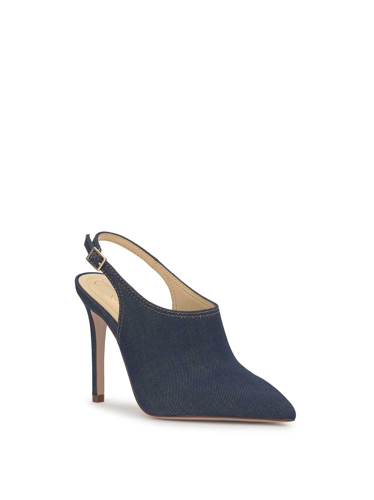 Pavie Pointed Toe Mule in Indigo