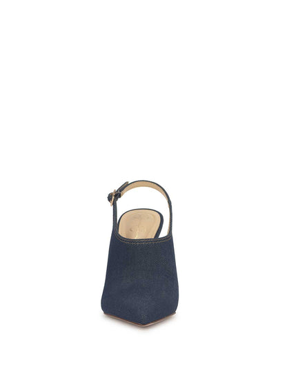 Pavie Pointed Toe Mule in Indigo