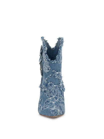 Plitee High Heel in Denim