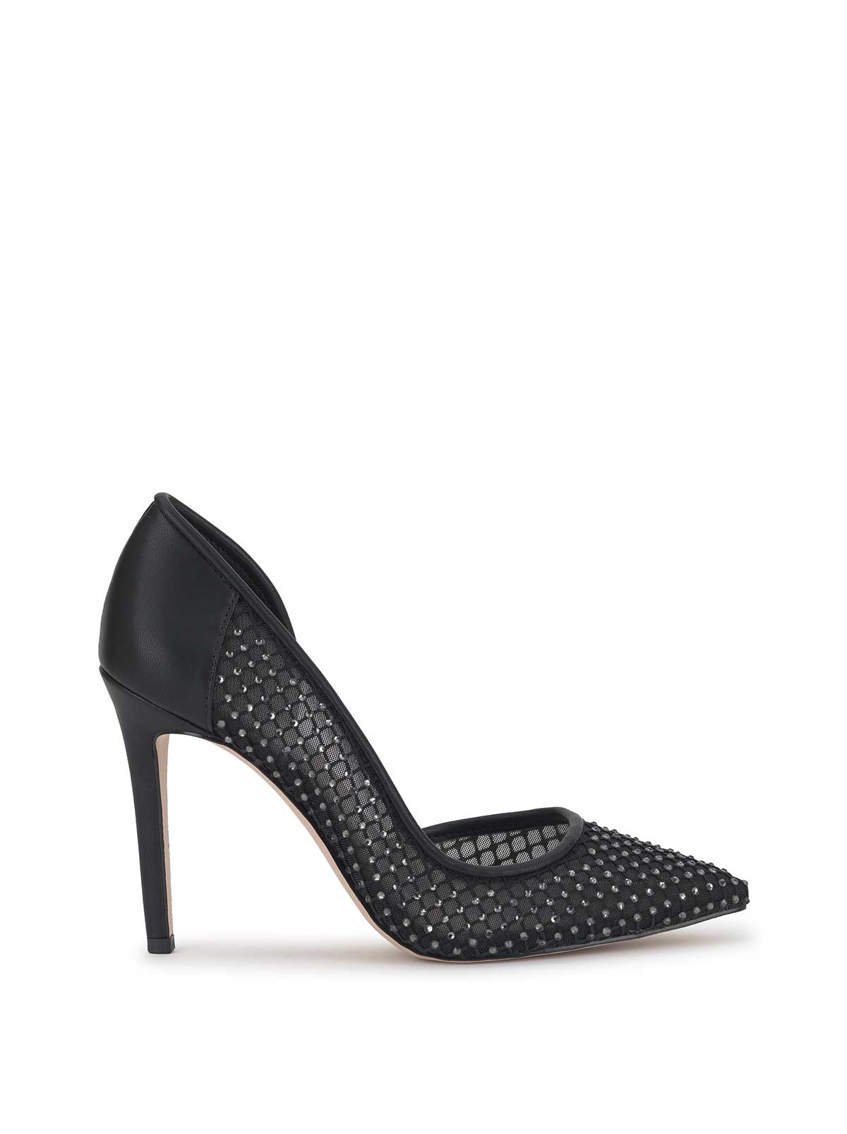 Prizma D'Orsay Pump in Black Mesh Sparkle