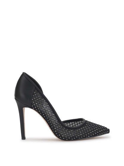 Prizma D'Orsay Pump in Black Mesh Sparkle