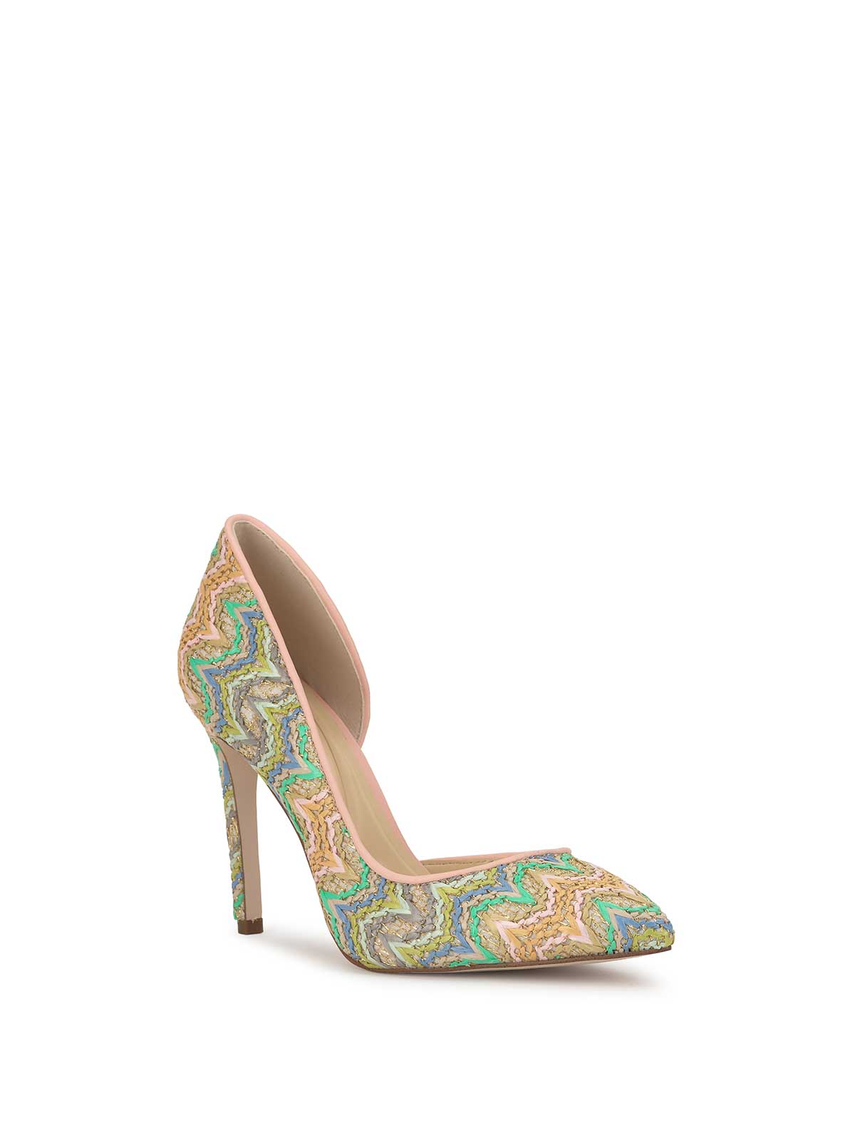 Prizma D'Orsay Pump in Raffia Chevron