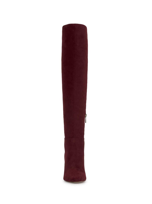 Simmona Over the Knee Boot in Dark Cherry