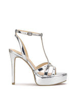 Sippete Platform Sandal in Silver