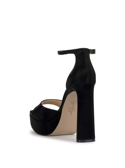 Telxia Ankle Strap Platform Sandal in Black