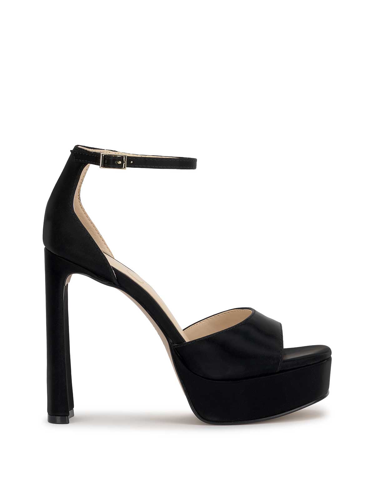 Telxia Ankle Strap Platform Sandal in Black