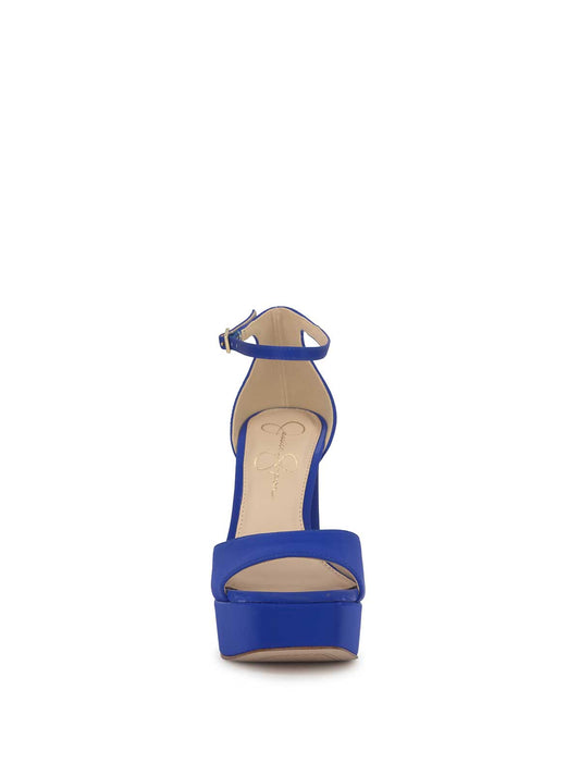 Telxia Ankle Strap Platform Sandal in Blue Royale