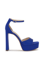 Telxia Ankle Strap Platform Sandal in Blue Royale