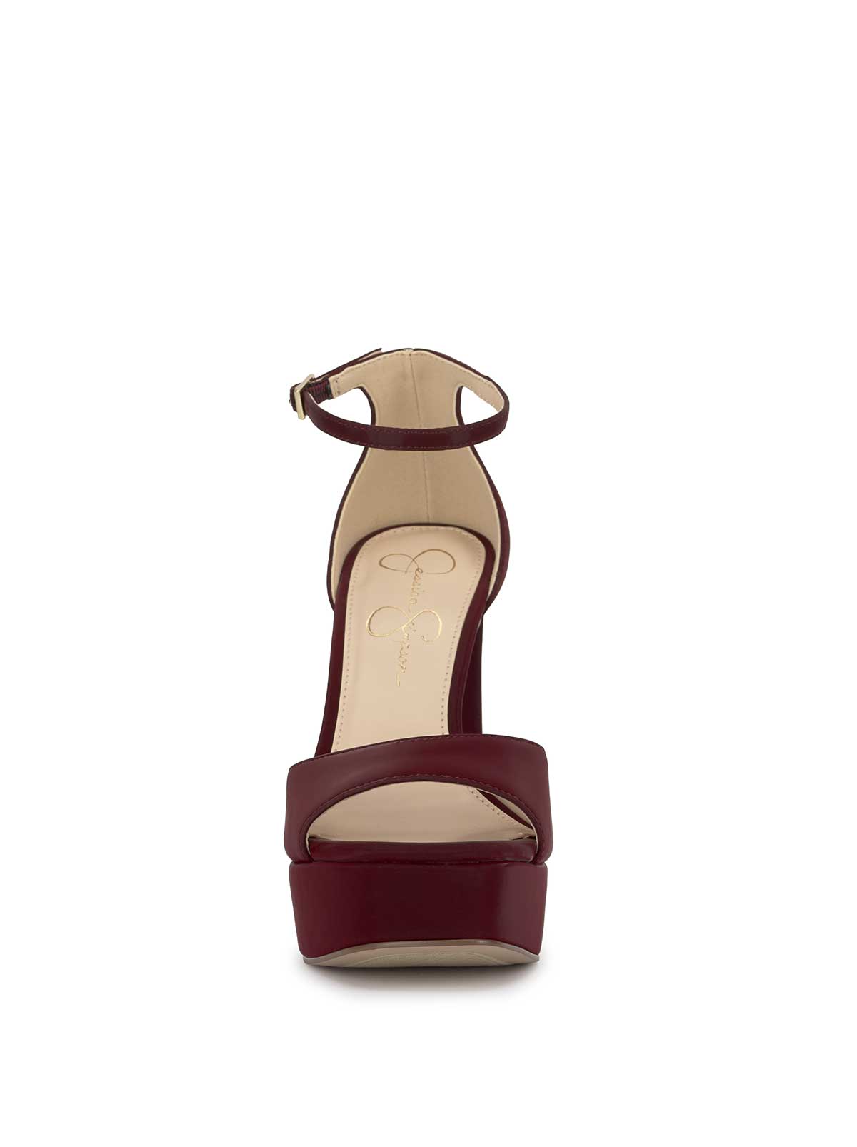 Telxia Ankle Strap Platform Sandal in Dark Cherry