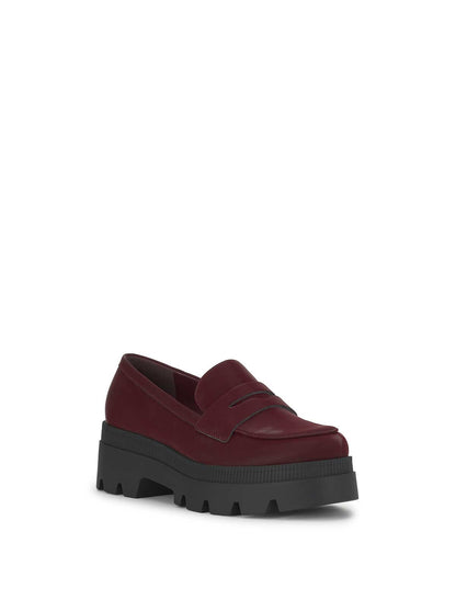 Ullinia Lug Platform Loafer in Dark Cherry