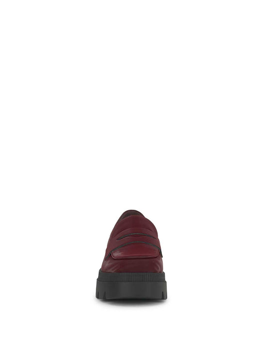 Ullinia Lug Platform Loafer in Dark Cherry