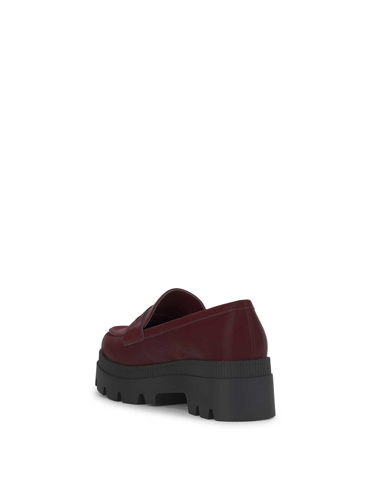 Ullinia Lug Platform Loafer in Dark Cherry