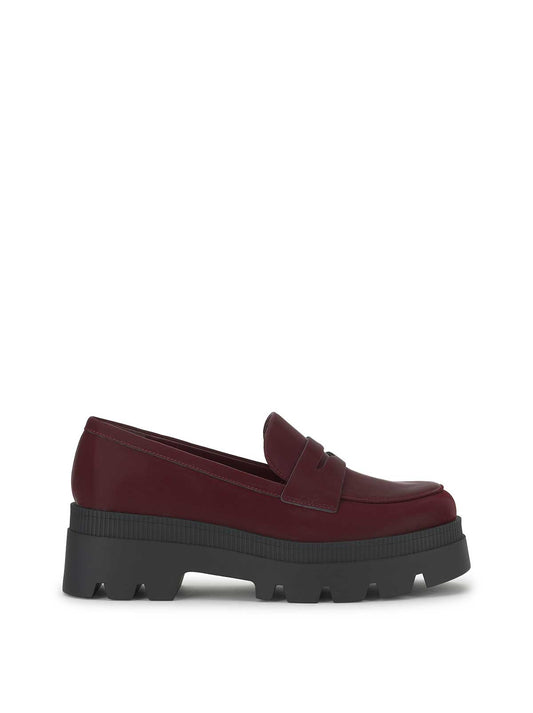 Ullinia Lug Platform Loafer in Dark Cherry