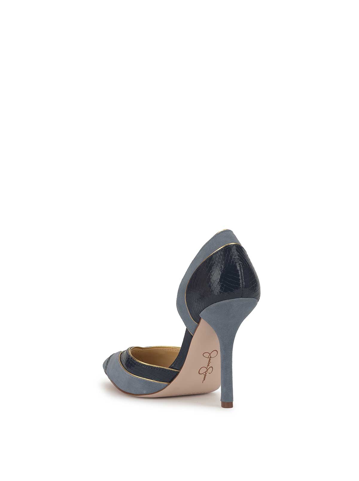 Vuley High Heel in Ash Blue & Dark Knight
