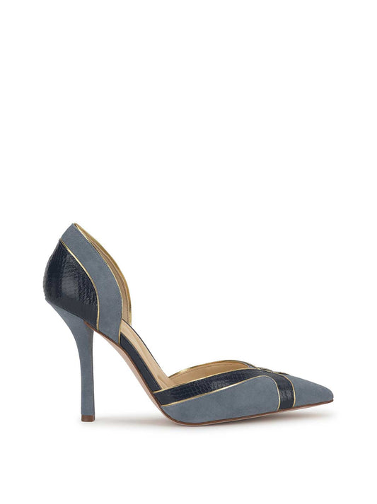 Vuley High Heel in Ash Blue & Dark Knight