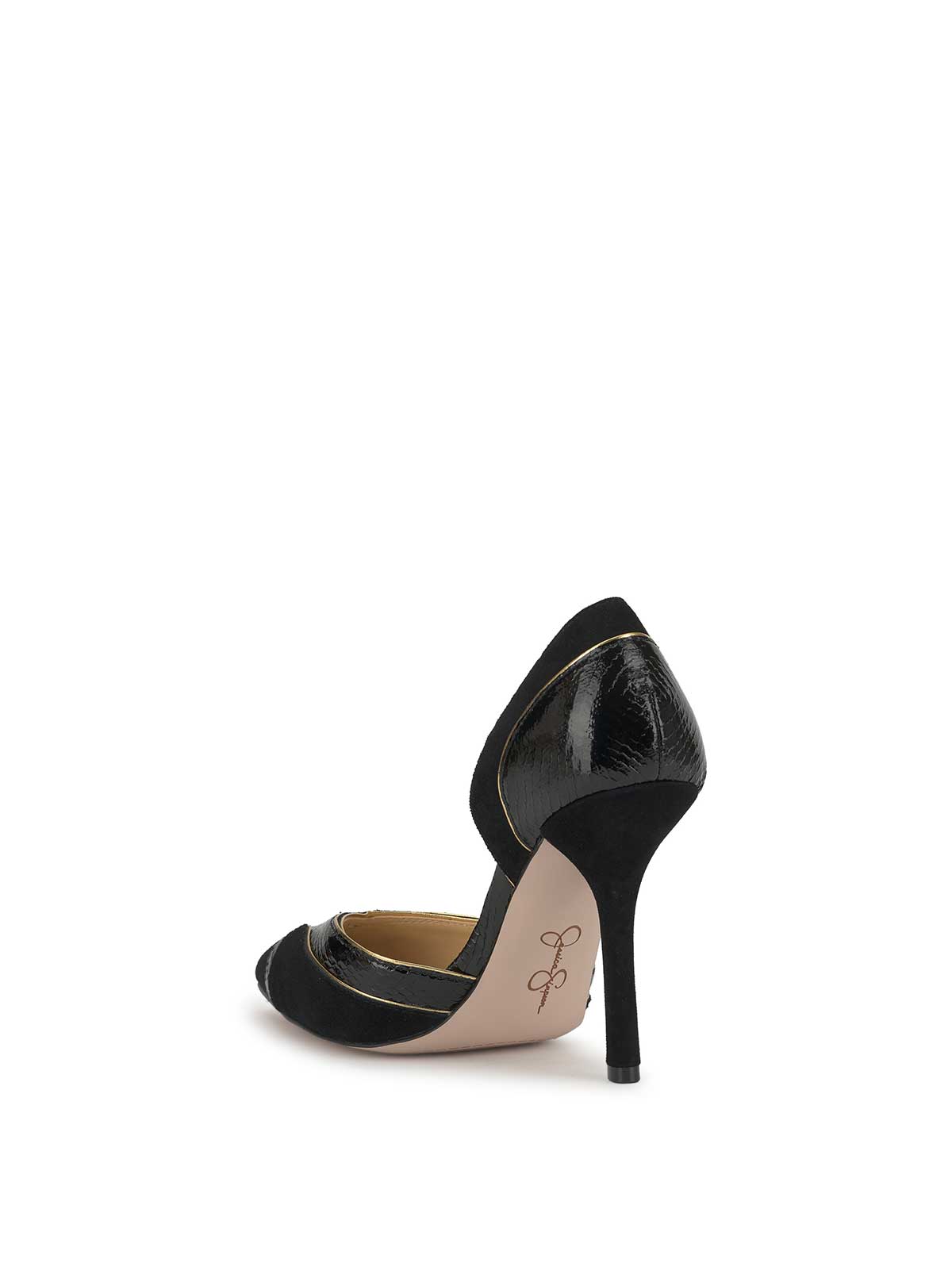Vuley High Heel in Black & Gold