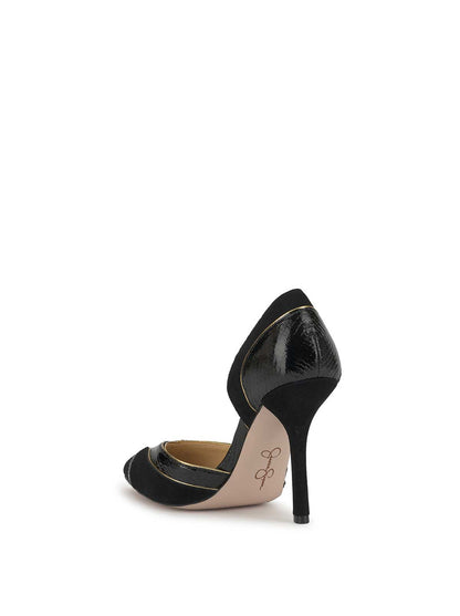 Vuley High Heel in Black & Gold