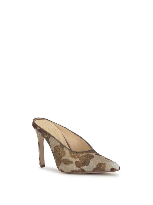 Wilix High Heel Mule in Miley Cow Print