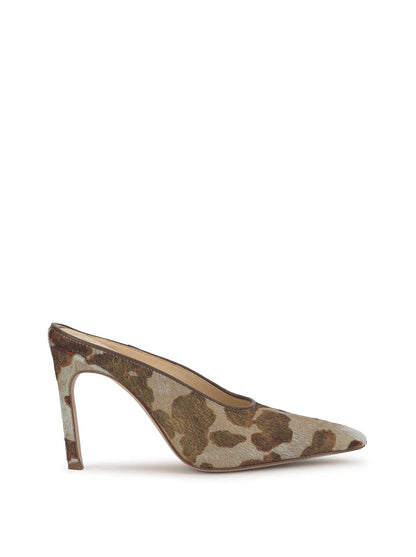 Wilix High Heel Mule in Miley Cow Print