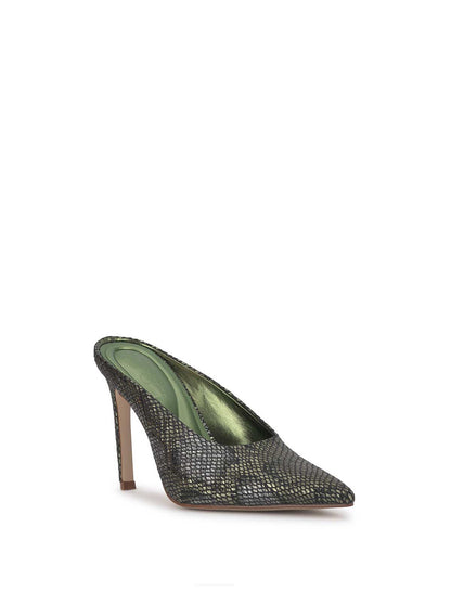 Wilix High Heel Mule in Sapphire Snake