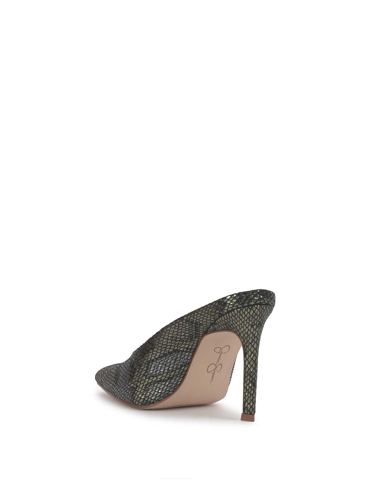 Wilix High Heel Mule in Sapphire Snake