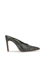 Wilix High Heel Mule in Sapphire Snake