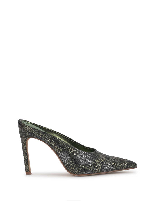 Wilix High Heel Mule in Sapphire Snake