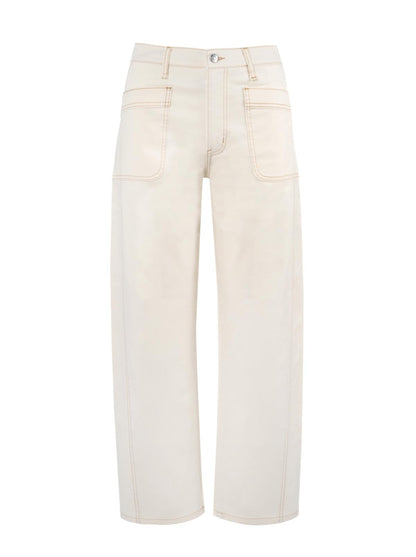 Relaxed Barrel Jeans in Ecru