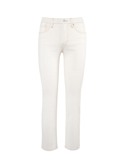 Harmony Straight High Rise Jeans in Ecru
