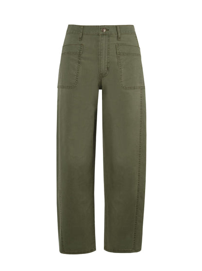 Relaxed Barrel Jeans in Forest Night