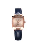 Cushion Case Strap Watch in Rose Gold Tone