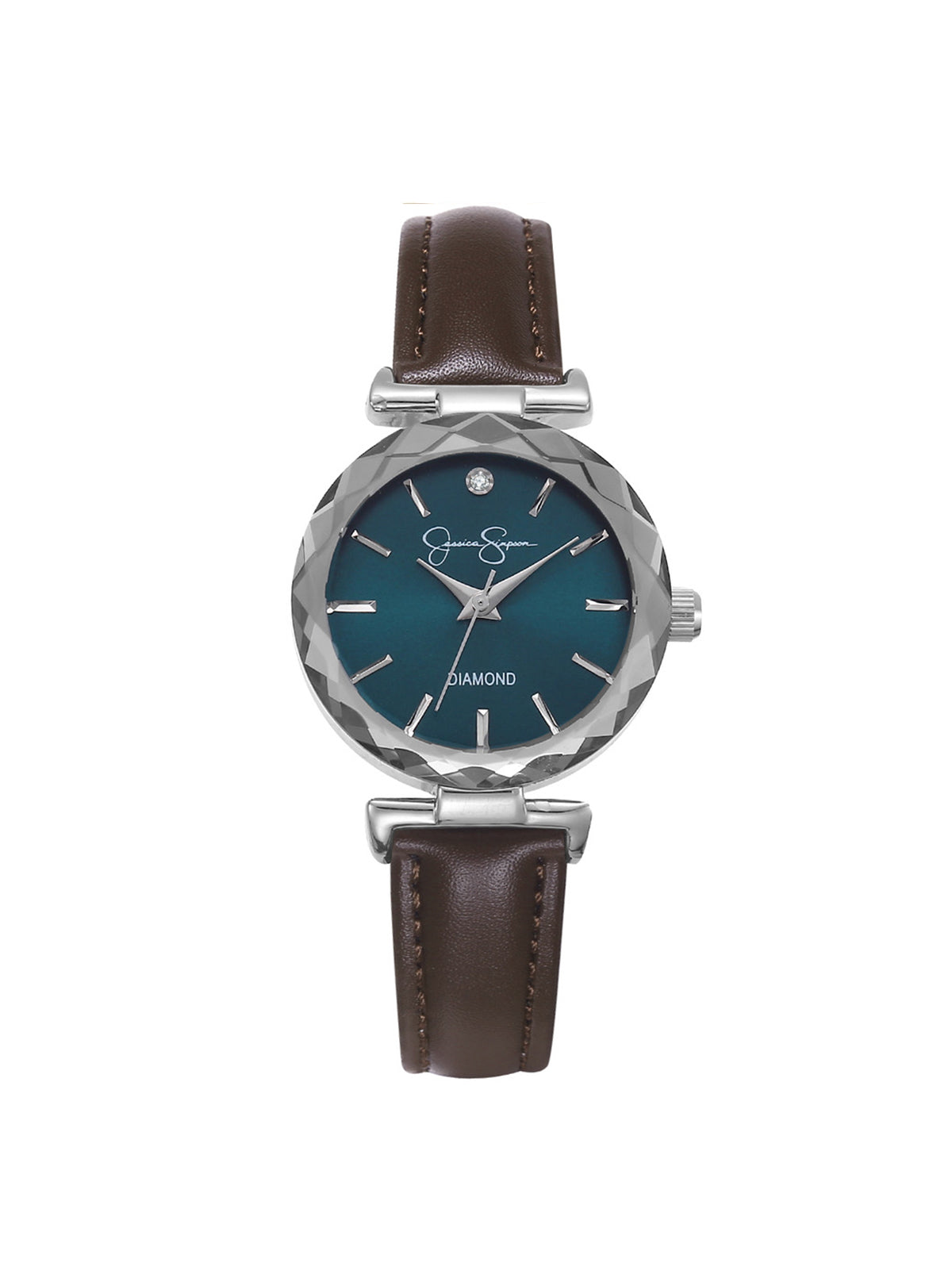 Circle Case Watch in Dark Brown