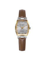 Diamond Dial Strap Watch in Brown