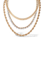 Mixed Metals Trio Necklace