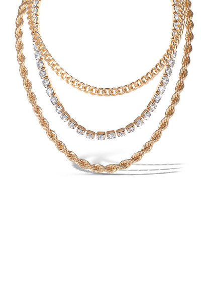 Mixed Metals Trio Necklace