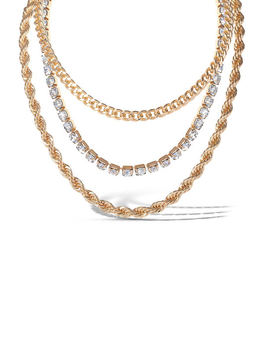 Mixed Metals Trio Necklace