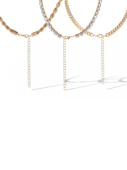 Mixed Metals Trio Necklace