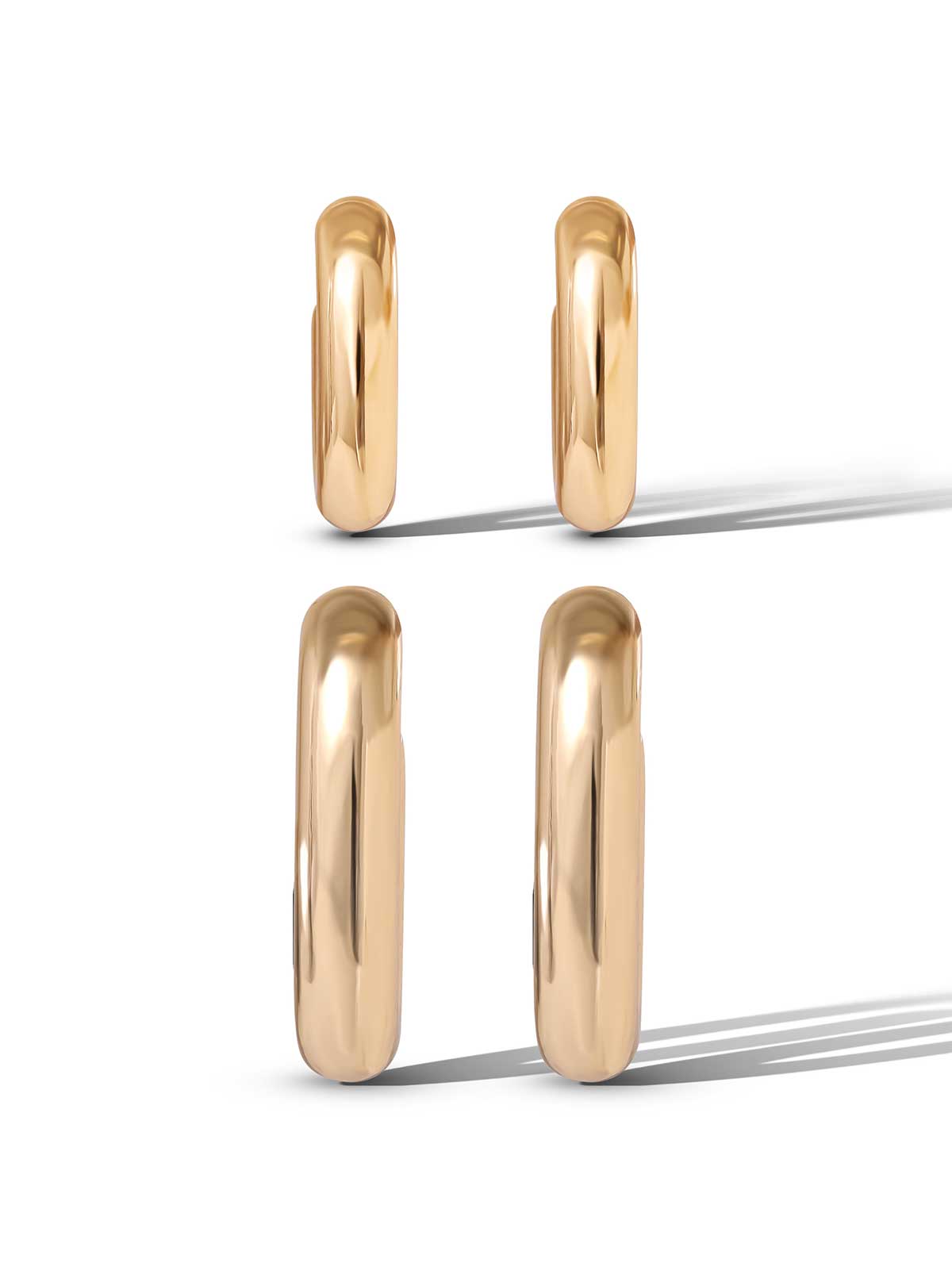 Gold 2 Hoop Earring Set