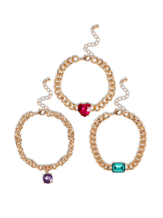 Gemstone Charm Chain Bracelets
