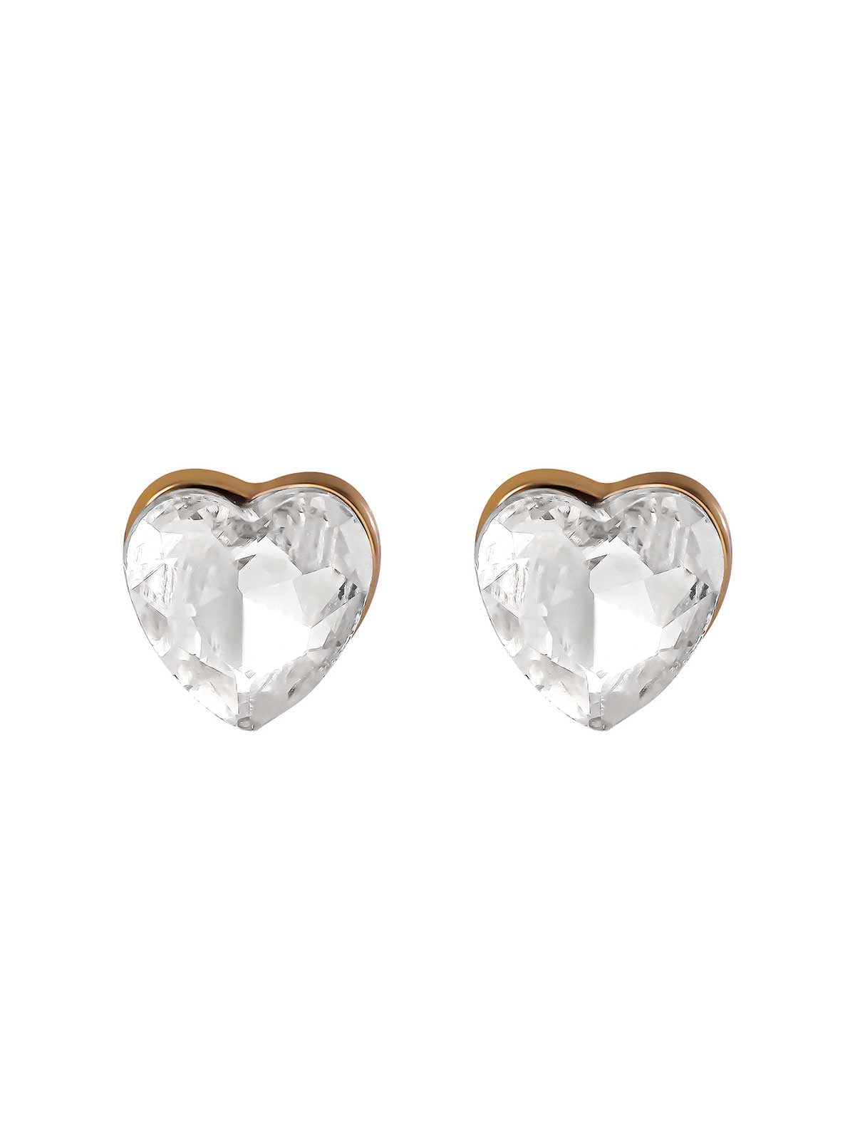 Heart Crystal Necklace & Stud Earring Set