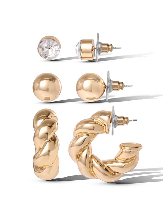 Classic Gold Earring Set
