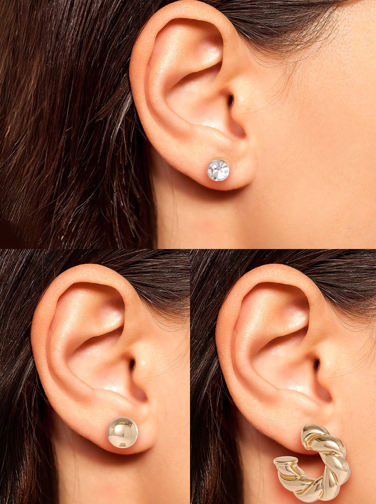 Classic Gold Earring Set