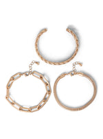 Gold Trio Bracelet Set