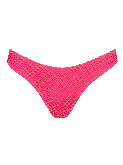 Lurex Crochet High Cut Cheeky Bottom in Berry