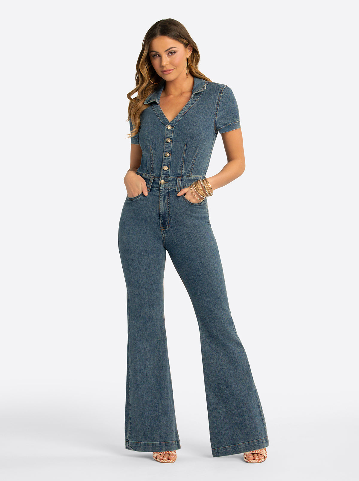 JS Jessica Simpson Lyra Jumpsuit in Reflector