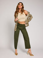 Relaxed Barrel Jeans in Forest Night