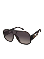 Modern Shield Aviator Sunglasses in Matte Tortoise