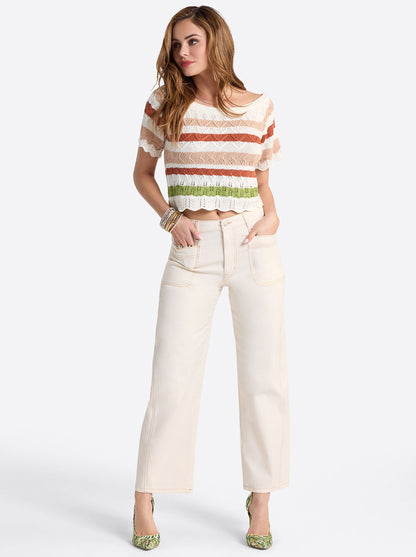Relaxed Barrel Jeans in Ecru