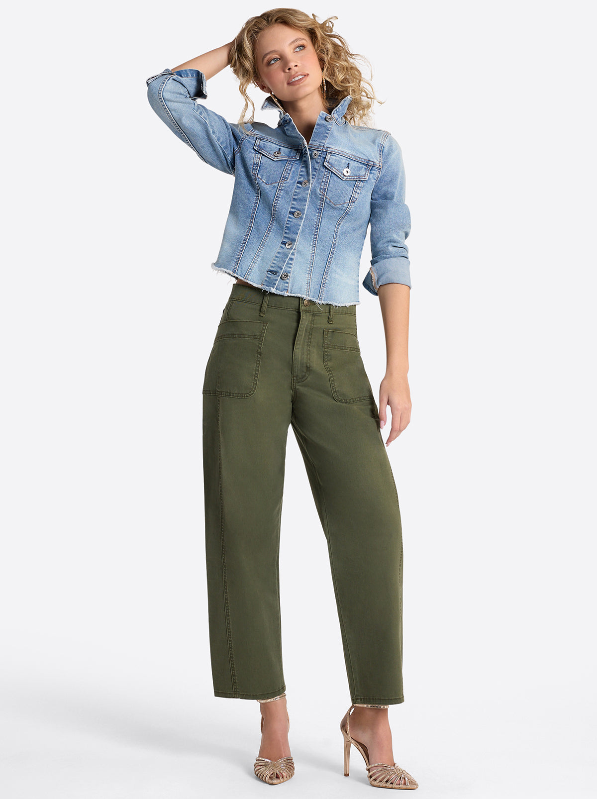 Relaxed Barrel Jeans in Forest Night