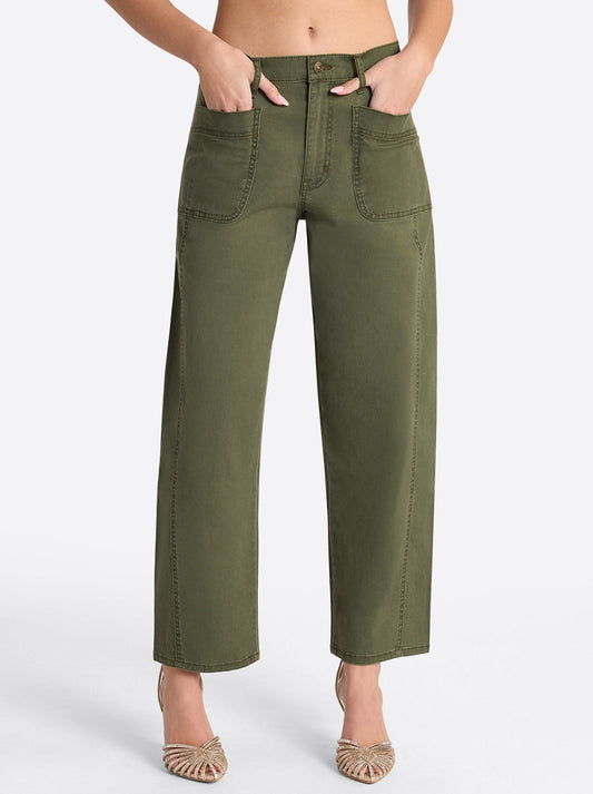 Relaxed Barrel Jeans in Forest Night